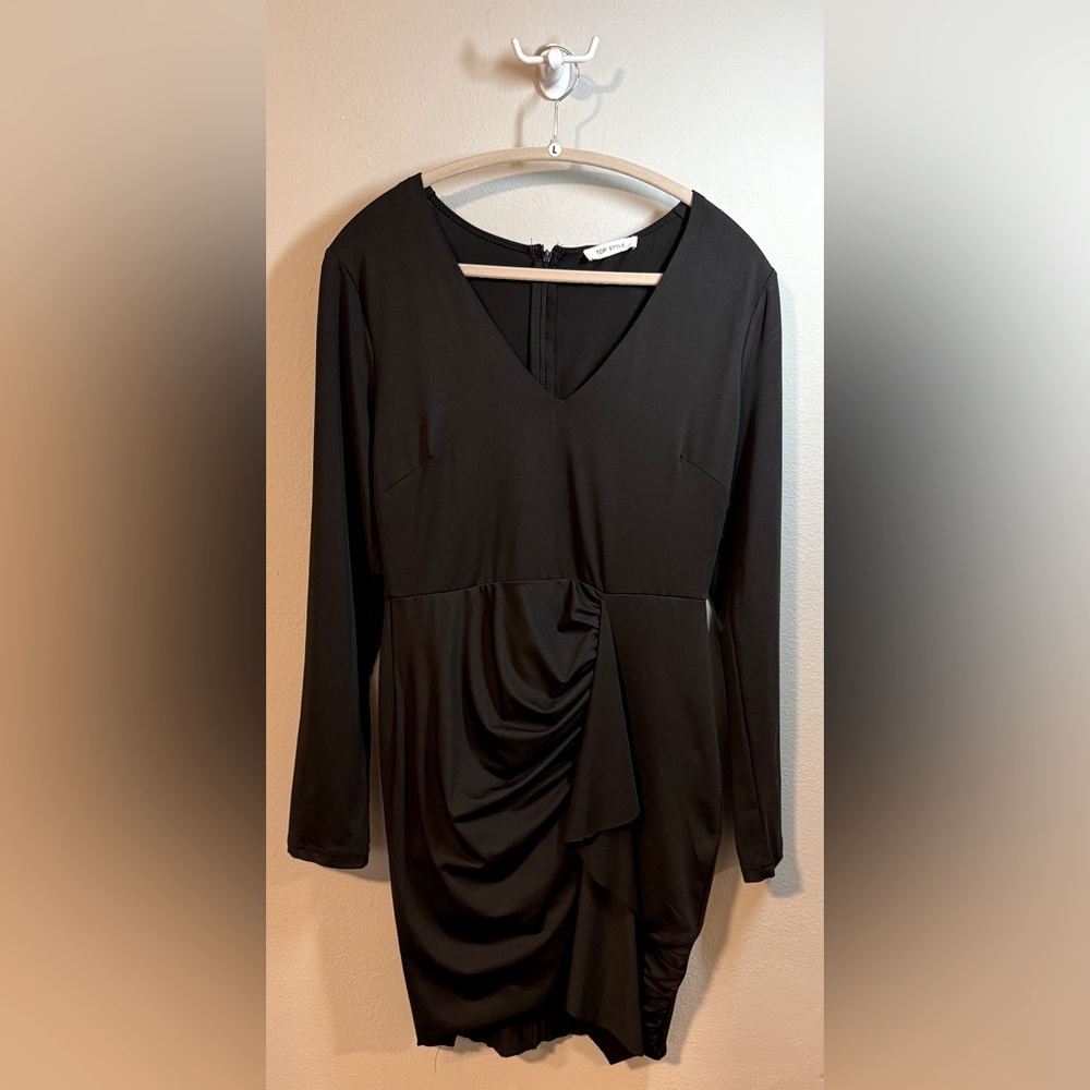 Top Style Elegant Black Long Sleeve Dress